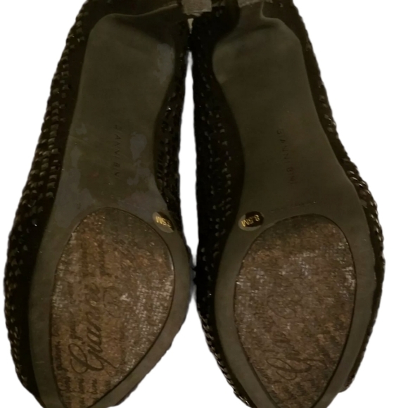 Gianna Bini Black Platform Peep Toe Stiletto 8.5 - Picture 8 of 8